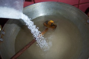 Preparing sugar syrup