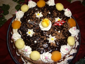 Rasgulla Blackforest Cake